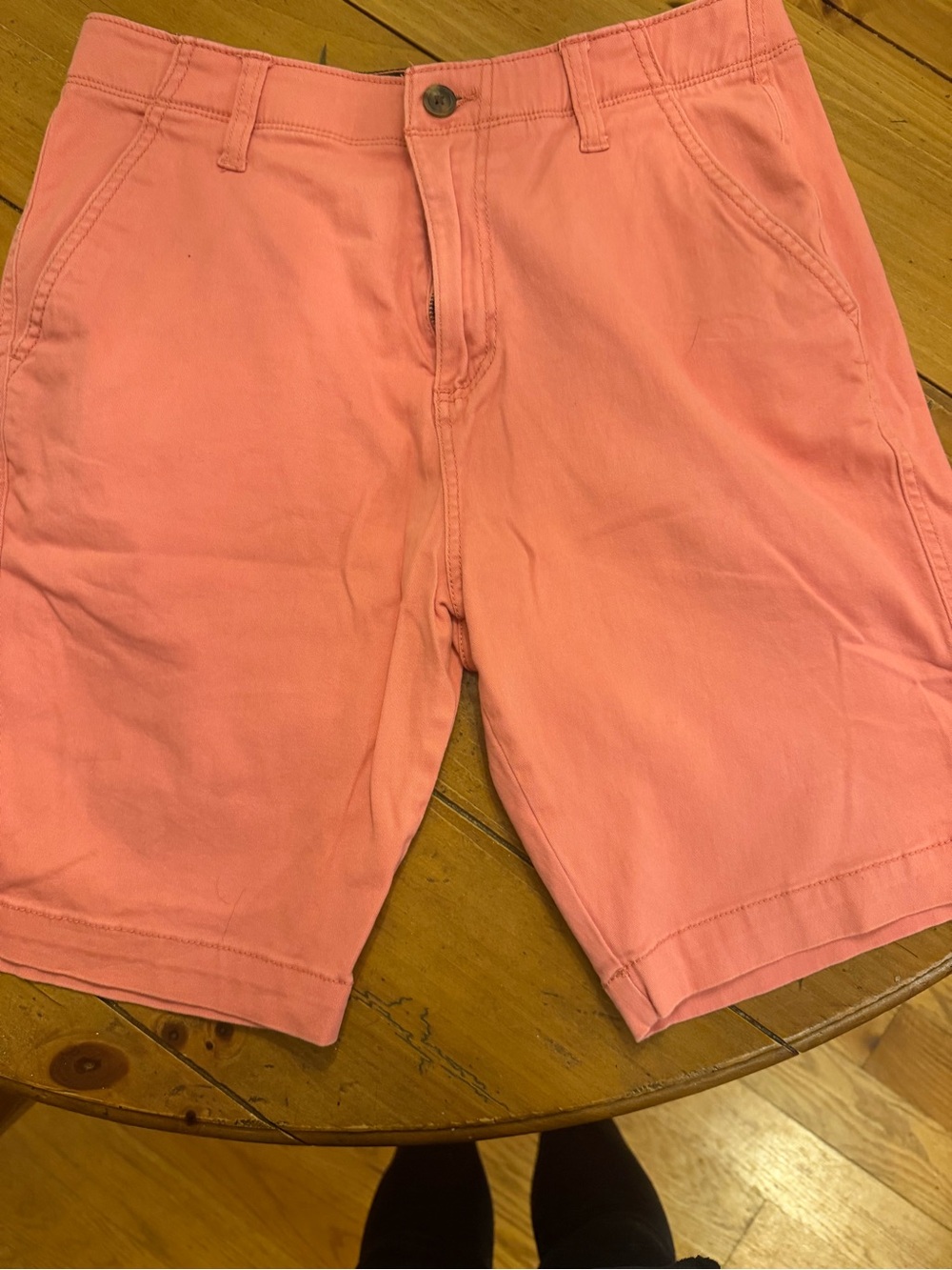 Plugg Men's Coral-Orange Flat Front Shorts
